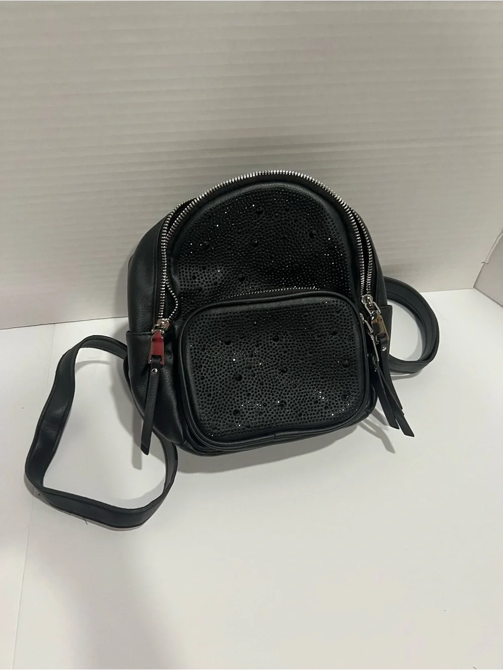 Madden NYC Black Sequin Accent Mini Backpack - Women